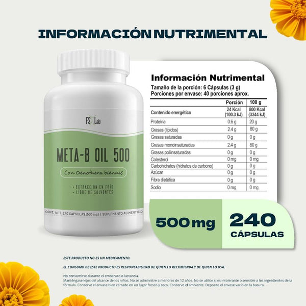 Metab-Oil 500 (Aceite de Onagra)
