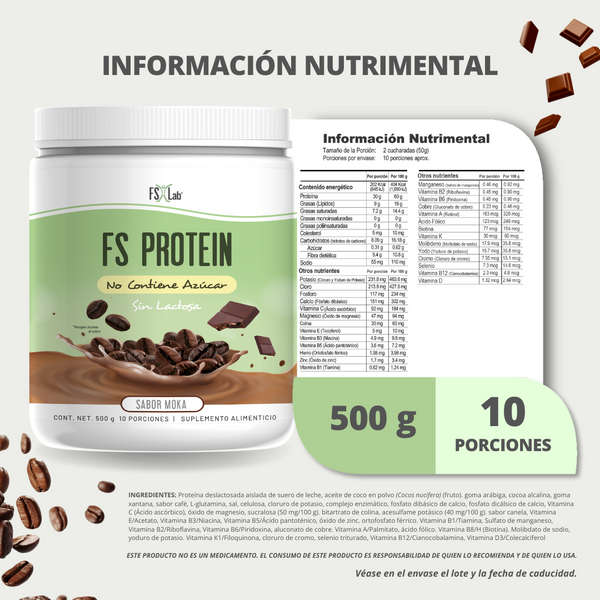 Proteína de Aislado de Suero de Leche-Whey Protein-Meta-B Protein Sin Azúcar Moka