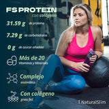 KIT 3 PROTEÍNAS DE AISLADO DE SUERO DE LECHE-WHEY FS-PROTEIN CON COLÁGENO  SIN AZÚCAR SABOR CHOCOLATE 500 g