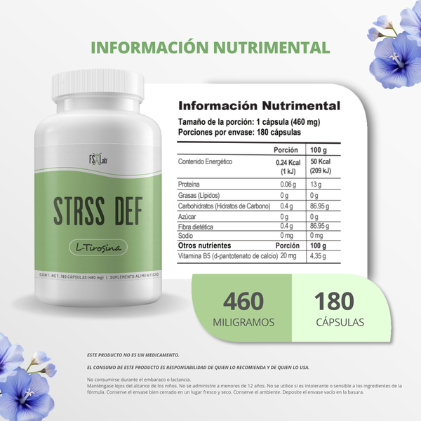 Strs Dfndr (con Vitamina B5 y L-tirosina)