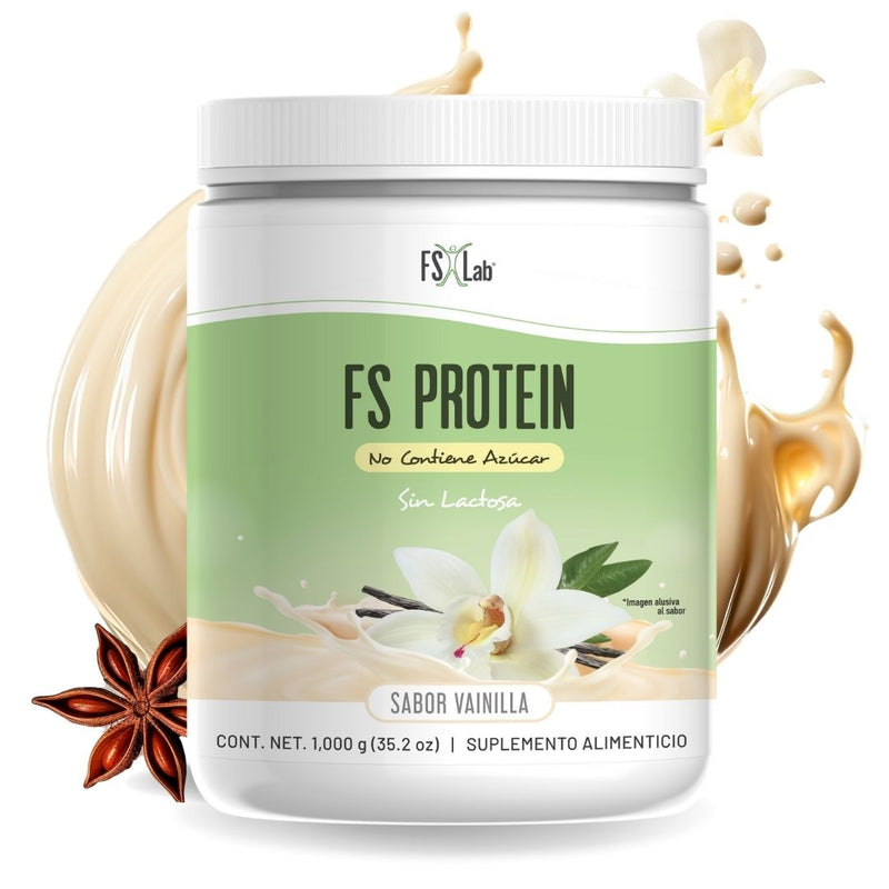 Proteína de Aislado de Suero de Leche-Whey FS-Protein Sin Azúcar 1 kilo Vainilla