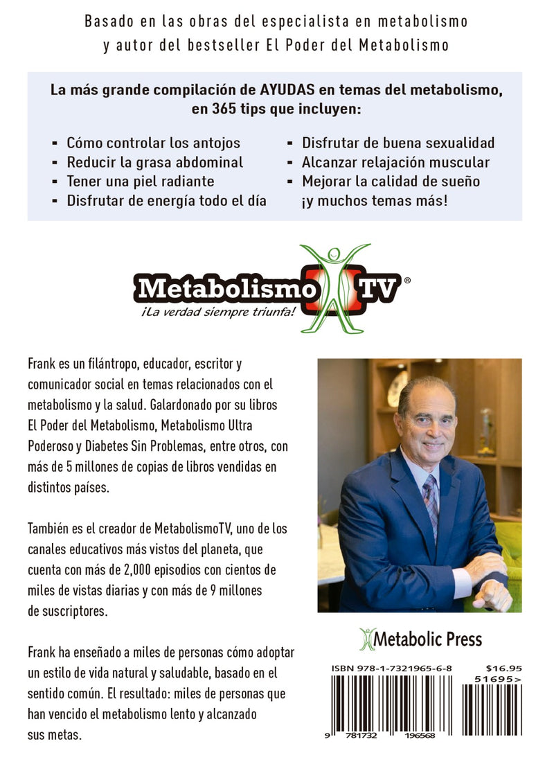 Libro Despierta tu Metabolismo- 365 Tips para Restaurar, Mejorar y Apoyar el Metabolismo