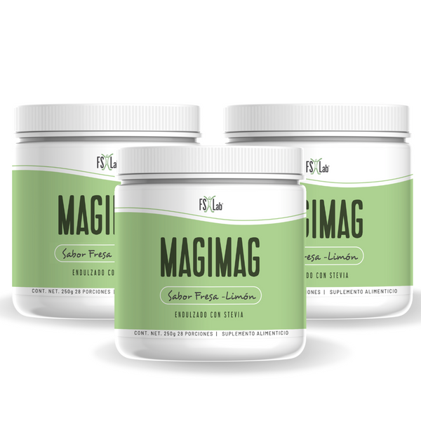 Kit 3 botes de MagiMag 3 diferentes sabores(Fresa, Mandarina, Uva)