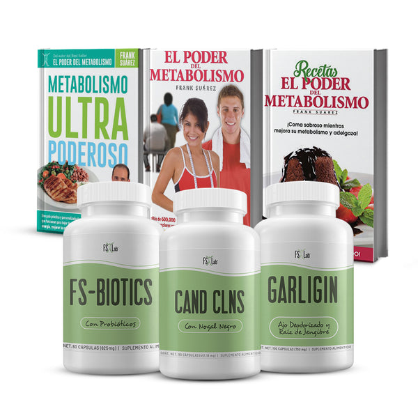 KIT CAND CLNS CON 3 LIBROS (EL #1 DE FRANK) EL PODER DEL METABOLISMO, RECETAS EL PODER DEL METABOLISMO Y METABOLISMO ULTRAPODEROSO